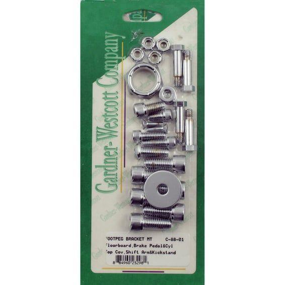 foot peg bracket mount kit. Chrome