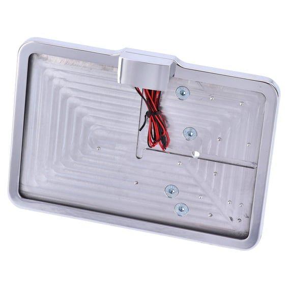 'slide-in' license plate bracket. Side mount, polished