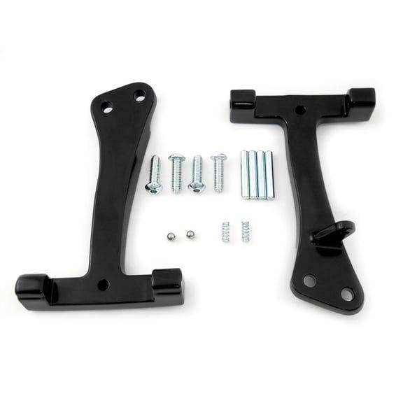 Dyna passenger floorboard mount brackets. Black