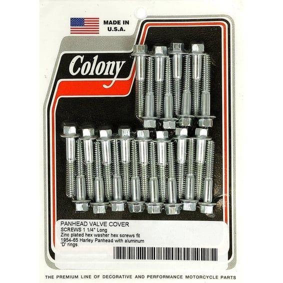 Panhead rocker cover screw kit. Zinc hex. Long
