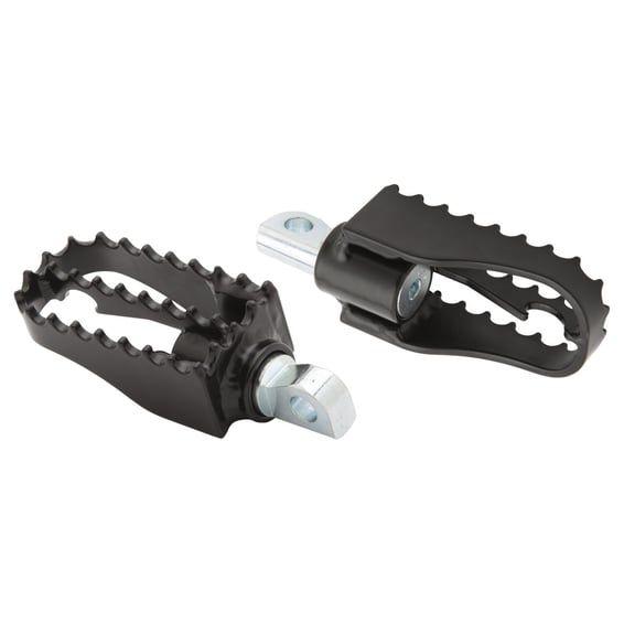 Mini MX style foot pegs. Black