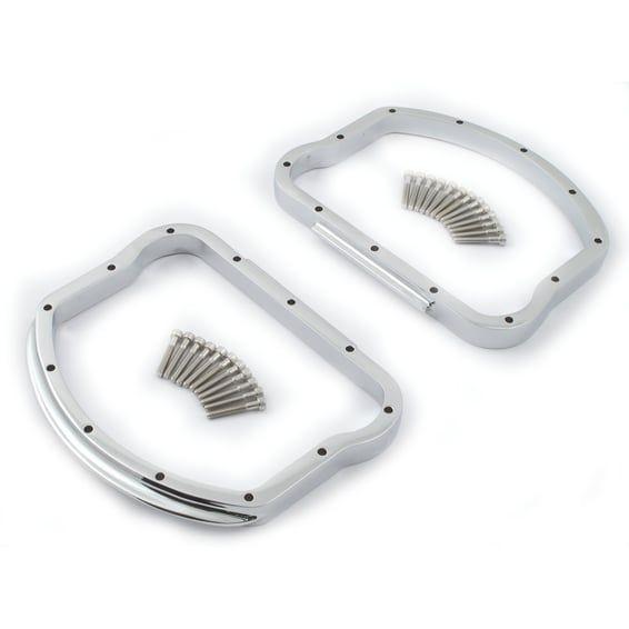 Panhead rocker cover D-ring kit. Chrome