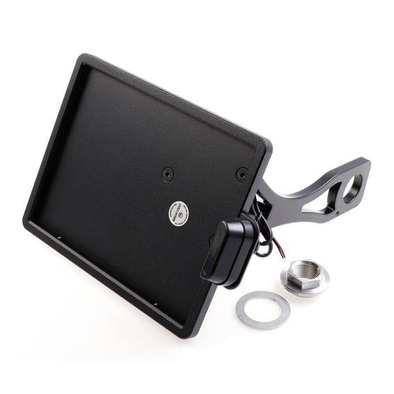 side mount license plate bracket. Black. Austria