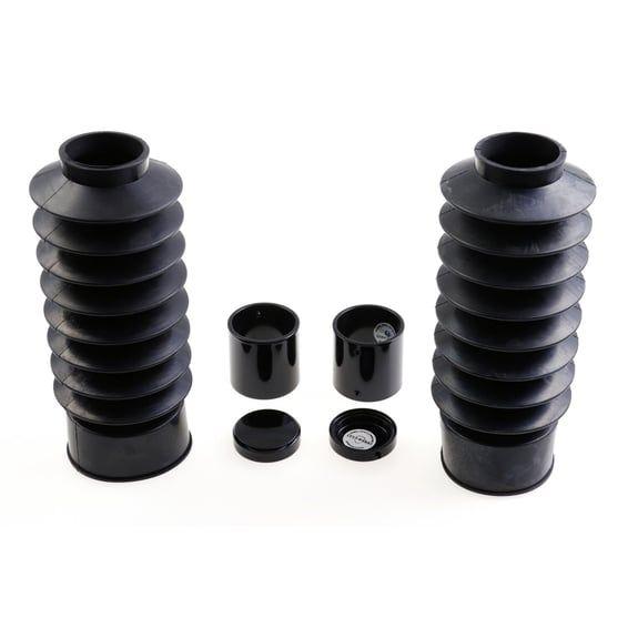 6-piece fork tube cover kit short. Gloss black