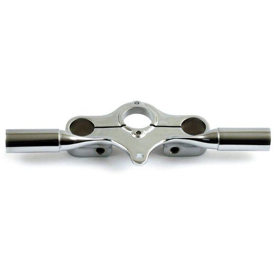 Handlebar center part for Dog Bone risers. Negative offset