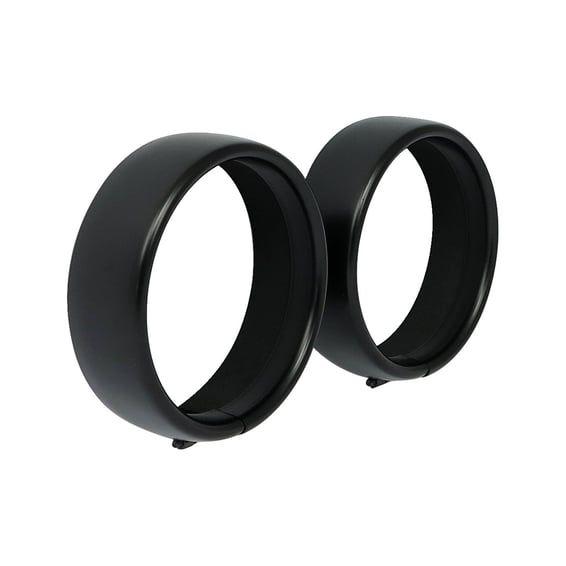 Recessed trim rings. 4.5" spotlamp. Satin lack