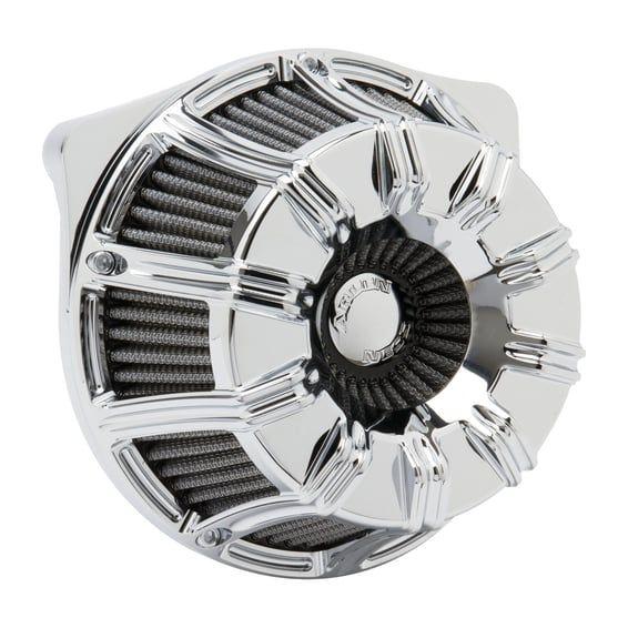 inverted air cleaner kit '10-Gauge'. Chrome