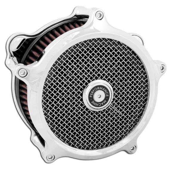 PM, 'Super gas interchange' air cleaner kit. Chrome