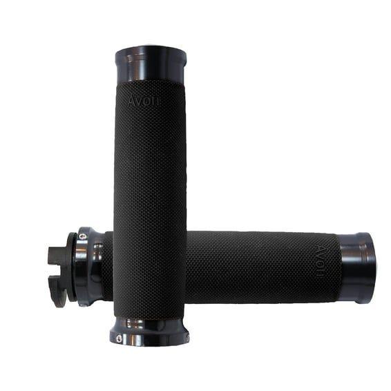 Avon custom grips black anodized