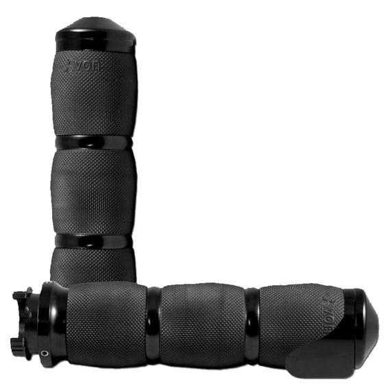Avon MT Air Cushion grips black anodized, throttle assist