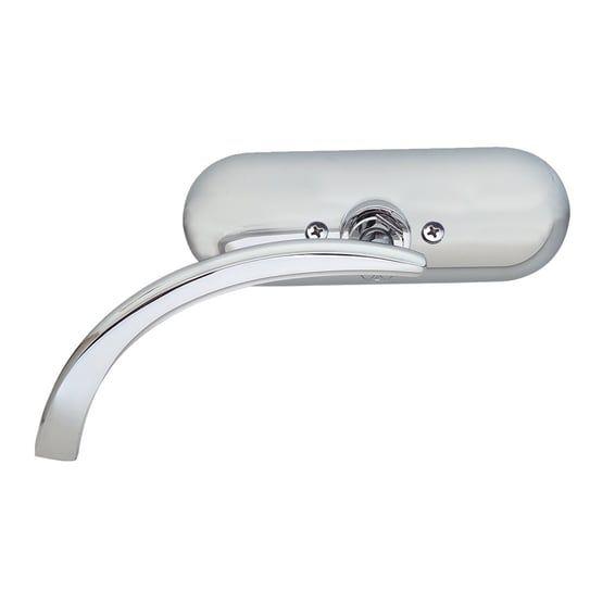 Mini oval chrome mirror