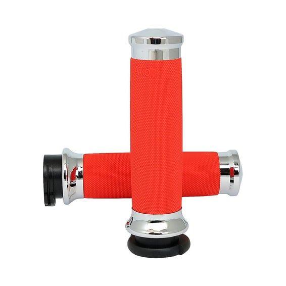 Avon Custom Contour grips chrome/orange