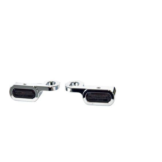 Fastline, below bar LED turn signal set. Chrome