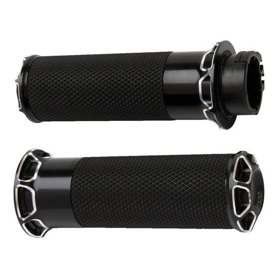 Fusion billet beveled grips black