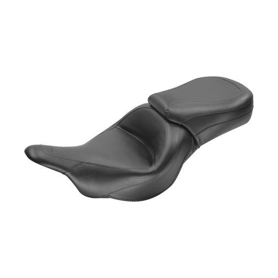1 piece 2-up wide touring vintage seat plain black
