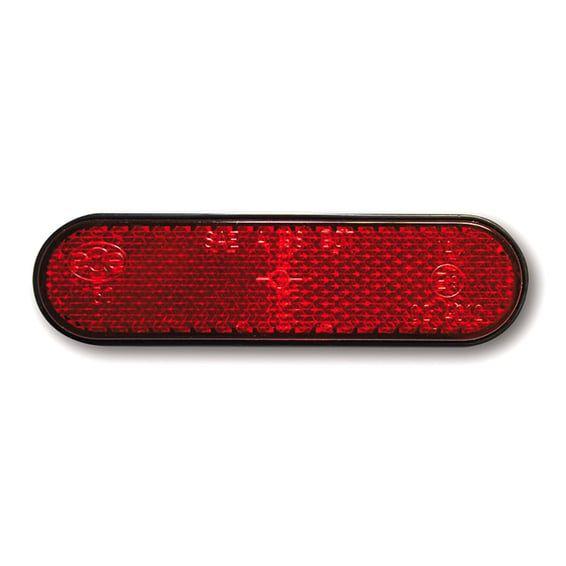 Universal B-Seen reflector. Rectangular/round corners. Red