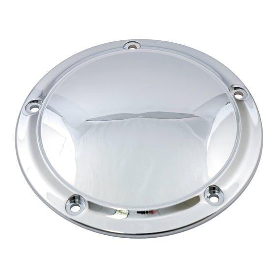 Derby cover, stepped. Chrome
