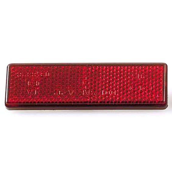 Universal B-Seen reflector. Rectangular. 90x25mm. Red