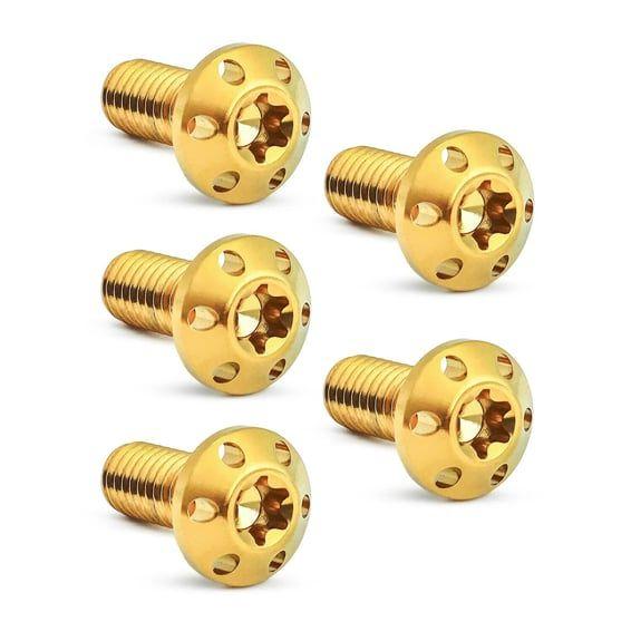 Titanium brake rotor bolt kit. Front. Gold