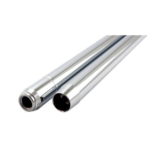 Fork tubes 35mm, 23-1/4". show chrome
