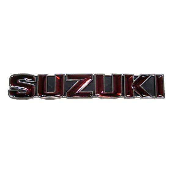 Suzuki gas tank emblem, black/red