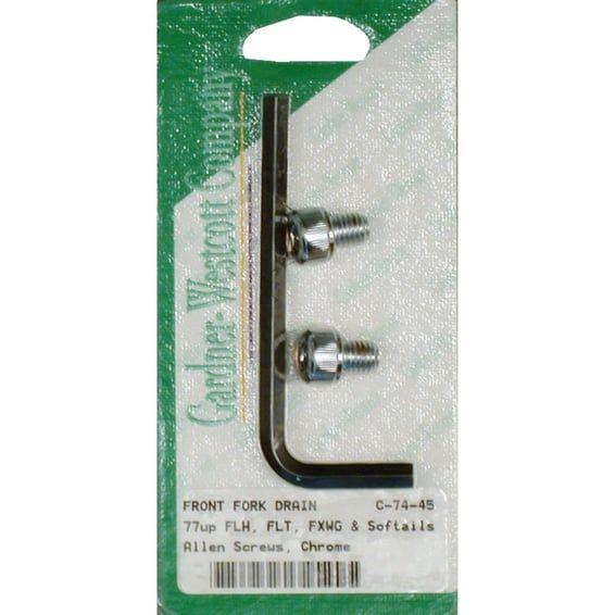 fork slider drain screws. Chrome Allen