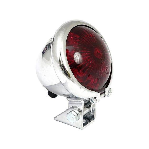 Bates style LED taillight. Chrome. Red lens