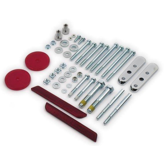 Rear turn signal relocation kit. Chrome