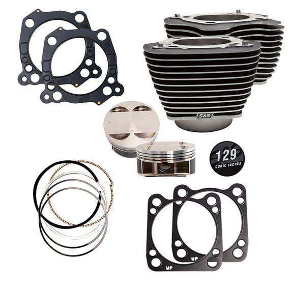 129" big bore kit. Black cylinders / highlighted fins