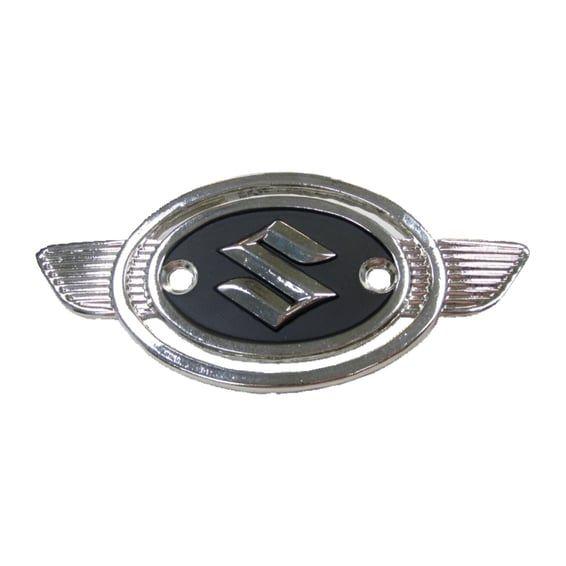 Suzuki fuel tank emblem, silver/black