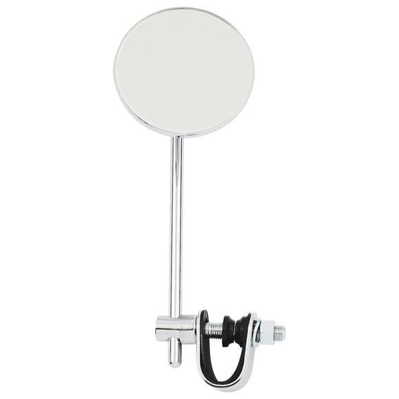 Round clamp-on style steel mirror, 3" with 6" stem