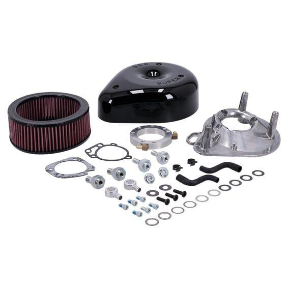 Teardrop air cleaner assembly. Black