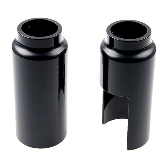 2-piece lower fork tube cover kit. Gloss black