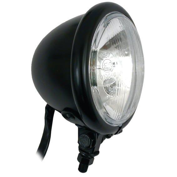 Bates style 4-1/2" 35/35w headlamp. Black