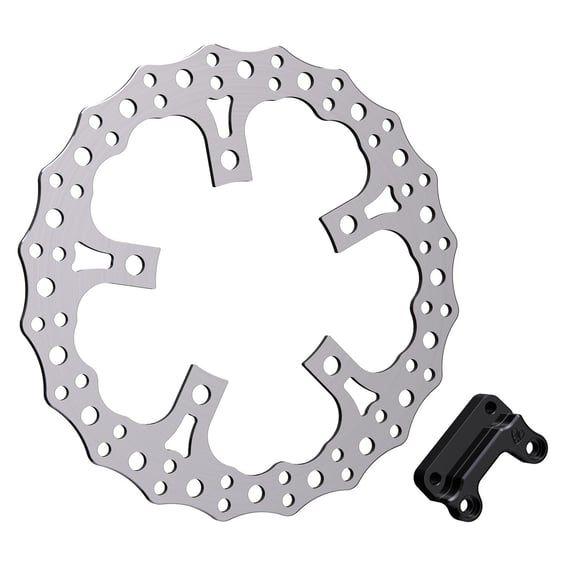13" Jagged spoke mount rotor kit. Left front