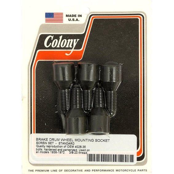 mounting bolt, brake drum. Black