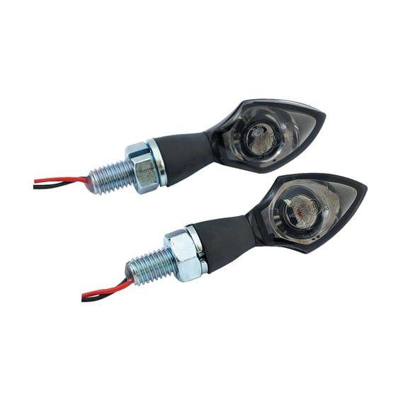 Pen head LED turn signals black/smoke lens