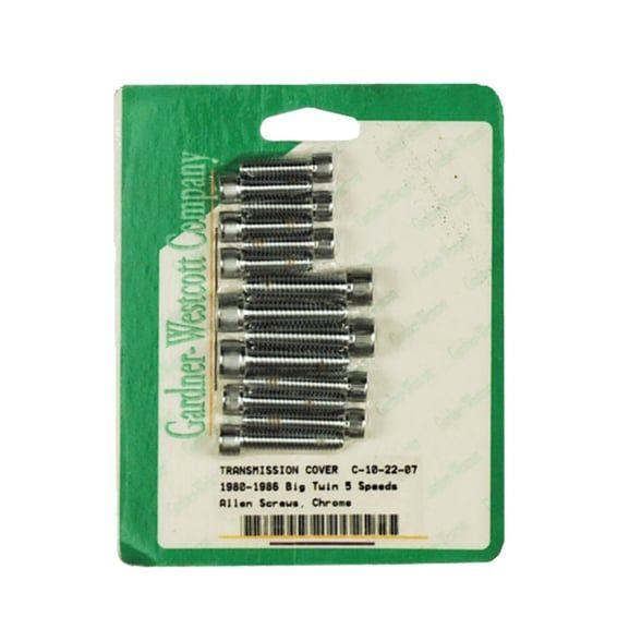 GW, transmission side cover screw kit. Chrome Allen head