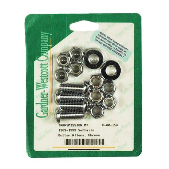 GW, transmission mount kit, button head. Chrome