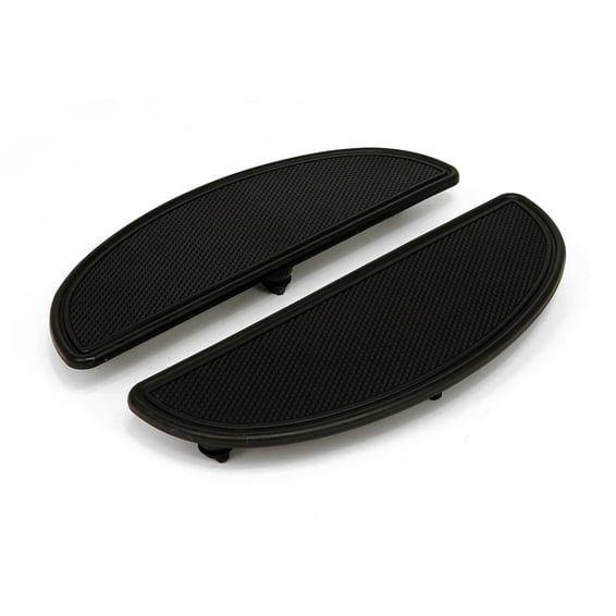 Oval floorboard pads. knurled/ribbed. Black