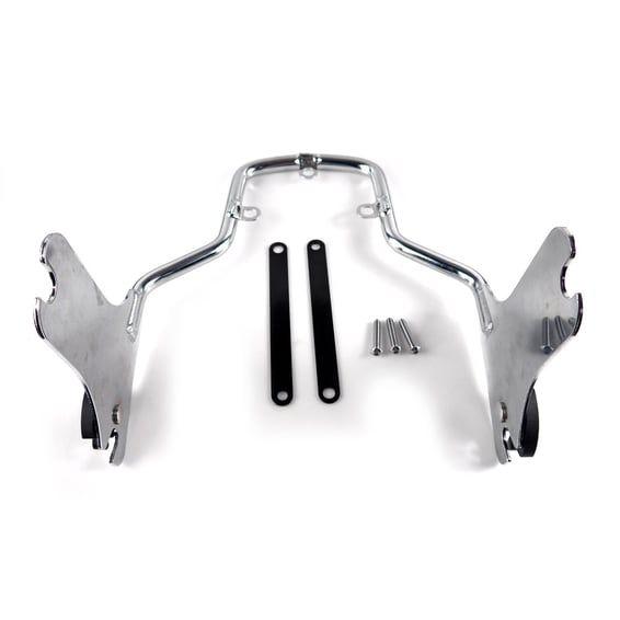 Detachable sissy bar side plates. Chrome