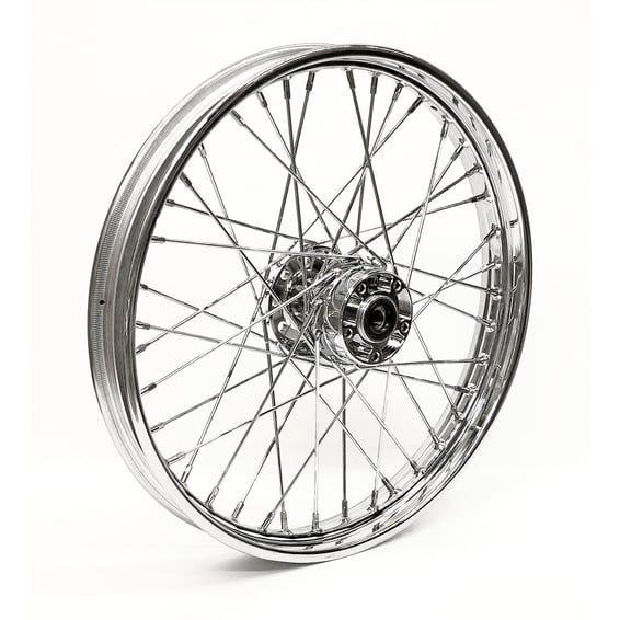 2.15 x 21 front wheel 40 spokes chrome