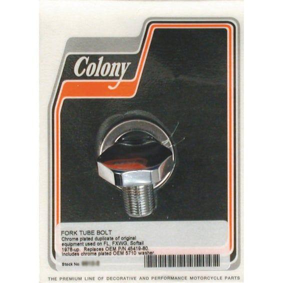 41mm fork tube cap bolt. Flat Top. Chrome