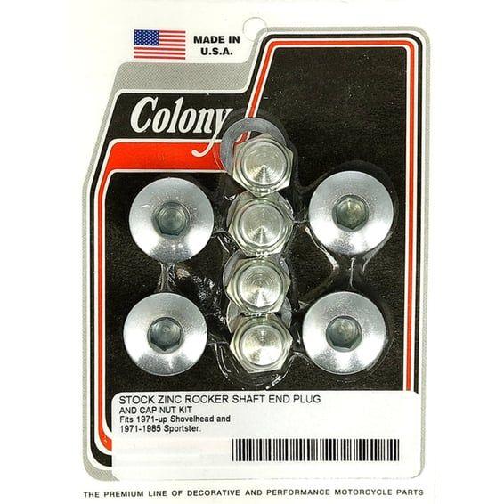 rocker shaft plug & nut kit. Buttonhead. Zinc