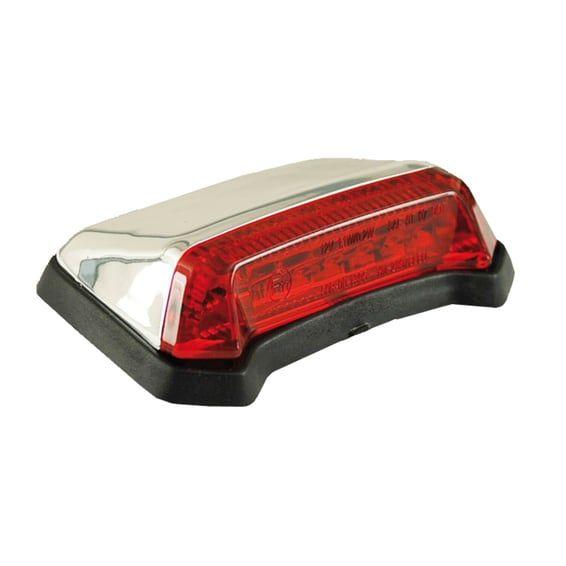 Nitro, mini fender LED taillight. Chrome. Red lens