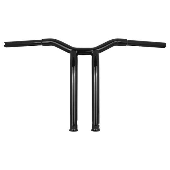 Dominator raked 1-1/4" T-bar 14" rise. Gloss black