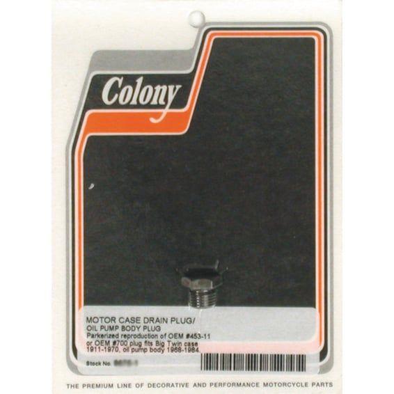 crankcase drain plug / oil pump plug. Black