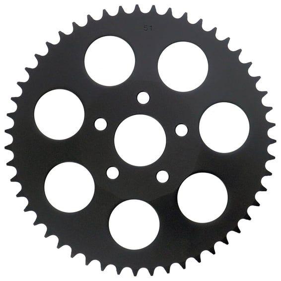 Rear sprocket, black. 51t