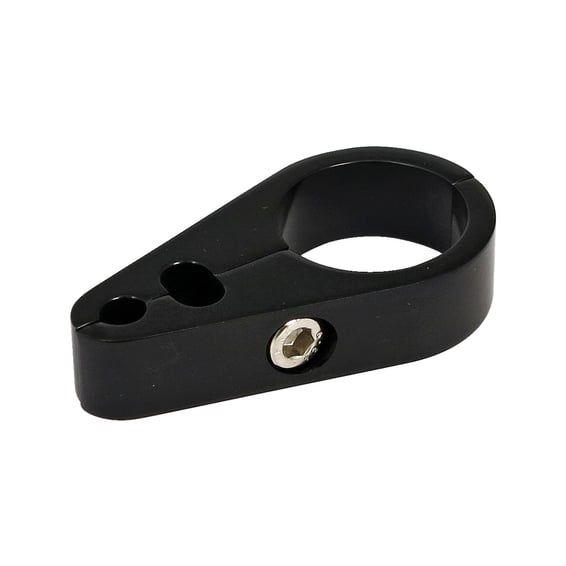 2-Piece frame cable clamp. Throttle/Idle/Brake. Black
