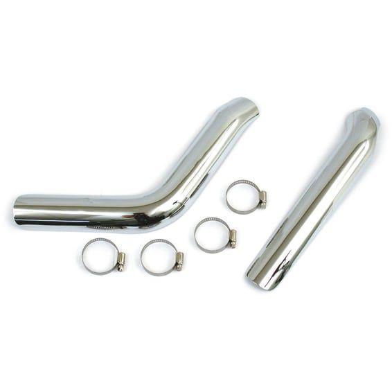 Big Twin plain heat shield set chrome